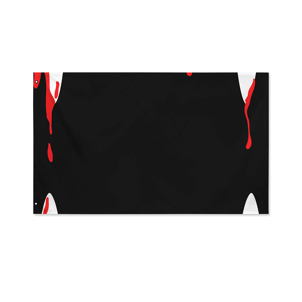 Dracula Fang Print Polyester Flag