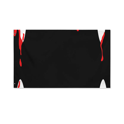 Dracula Fang Print Polyester Flag
