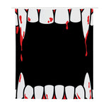 Dracula Fang Print Polyester Shower Curtain