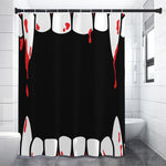 Dracula Fang Print Premium Shower Curtain