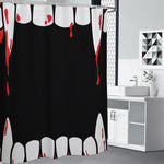 Dracula Fang Print Premium Shower Curtain