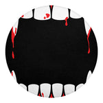 Dracula Fang Print Round Blanket