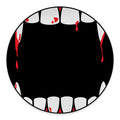 Dracula Fang Print Round Floor Mat
