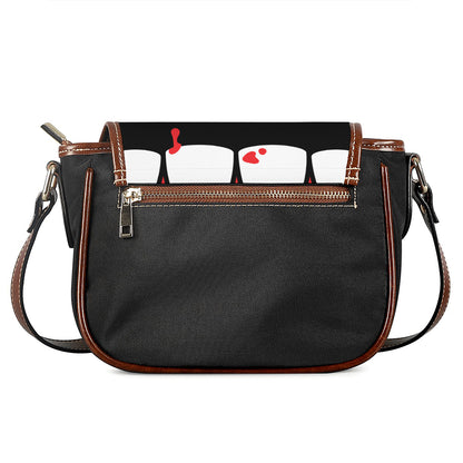 Dracula Fang Print Saddle Bag