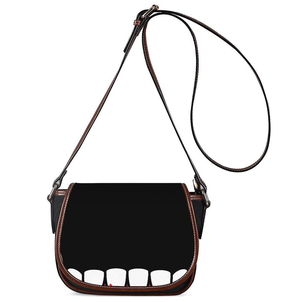 Dracula Fang Print Saddle Bag