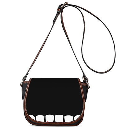 Dracula Fang Print Saddle Bag