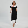 Dracula Fang Print Short Sleeve Maxi Dress