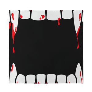 Dracula Fang Print Silk Bandana