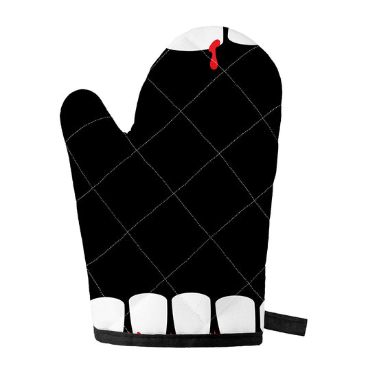 Dracula Fang Print Single Oven Mitt