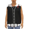 Dracula Fang Print Sleeveless Baseball Jersey