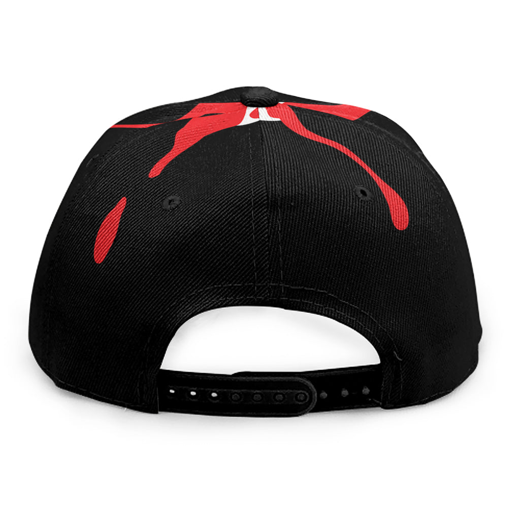 Dracula Fang Print Snapback Cap