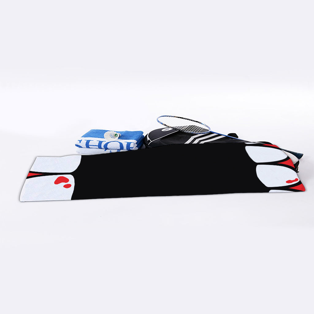 Dracula Fang Print Sports Towel