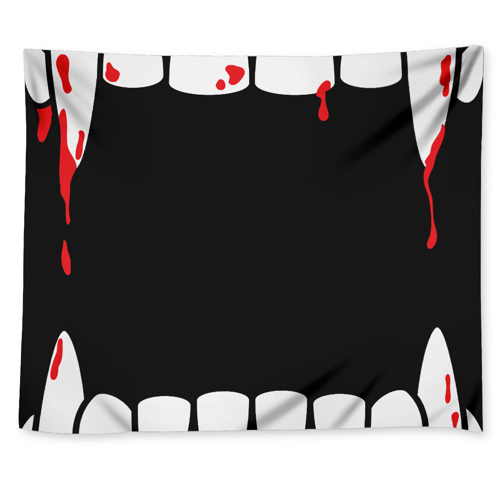 Dracula Fang Print Tapestry