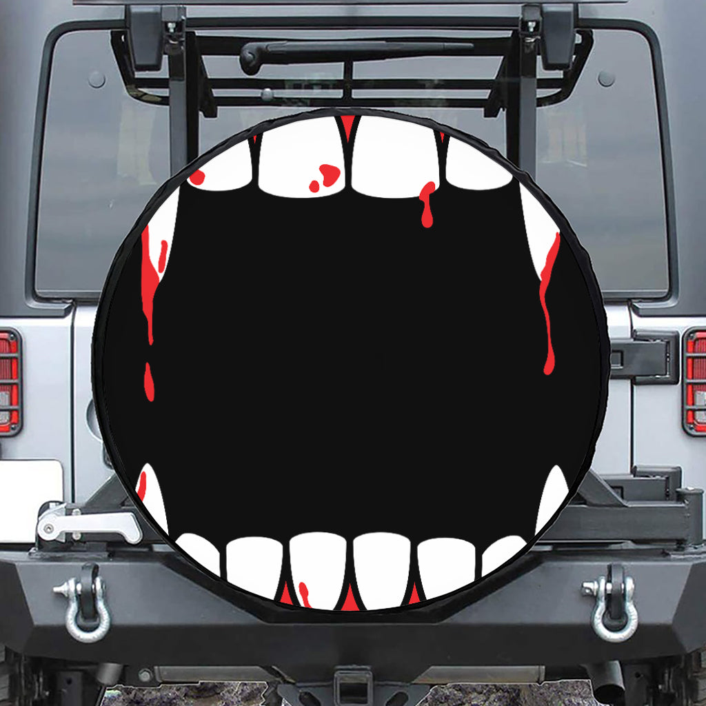 Dracula Fang Print Tire Cover