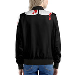 Dracula Fang Print Women's Bomber Jacket