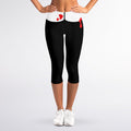 Dracula Fang Print Women's Capri Leggings