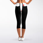 Dracula Fang Print Women's Capri Leggings