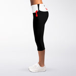 Dracula Fang Print Women's Capri Leggings