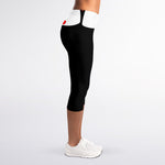 Dracula Fang Print Women's Capri Leggings