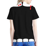 Dracula Fang Print Women's Polo Shirt