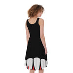 Dracula Fang Print Women's Sleeveless Dress