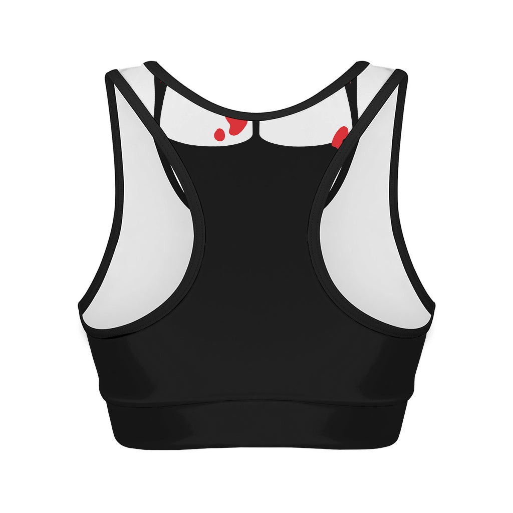 Dracula Fang Print Women's Sports Bra
