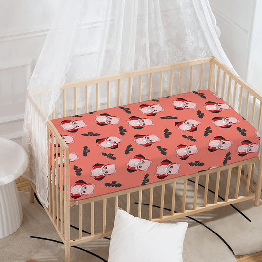 Dracula Pig Pattern Print Baby Crib Sheet
