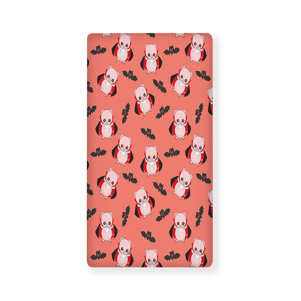 Dracula Pig Pattern Print Baby Crib Sheet