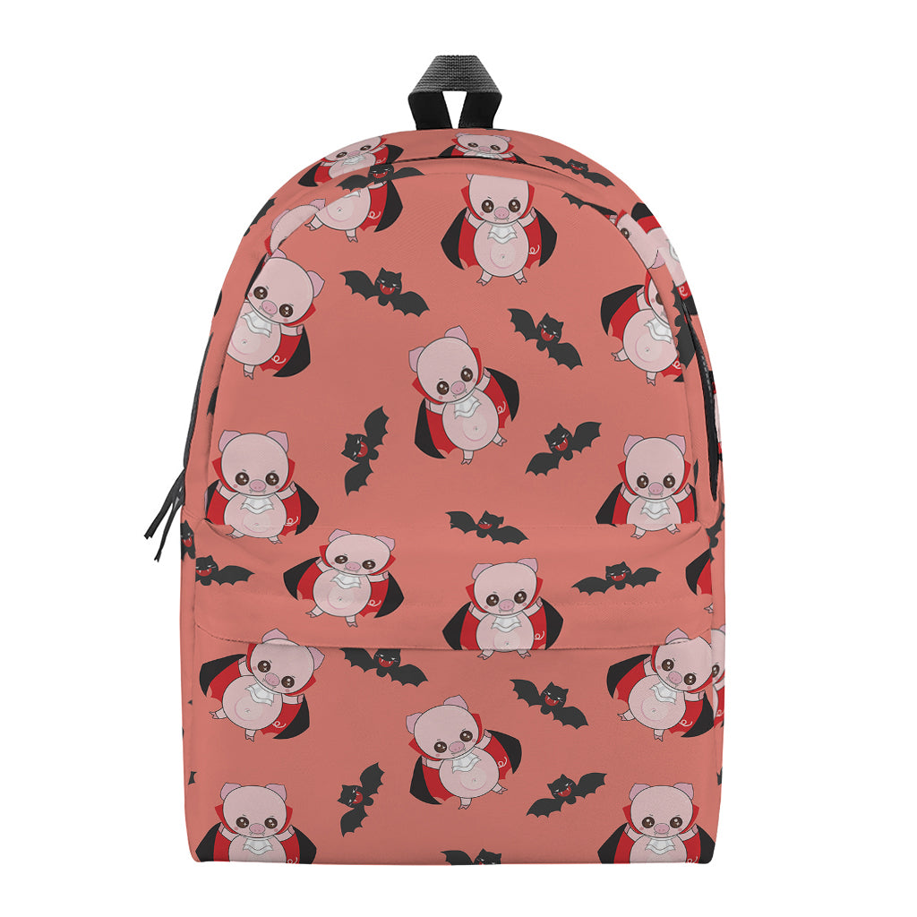 Dracula Pig Pattern Print Backpack