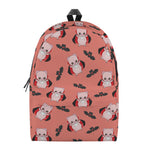 Dracula Pig Pattern Print Backpack