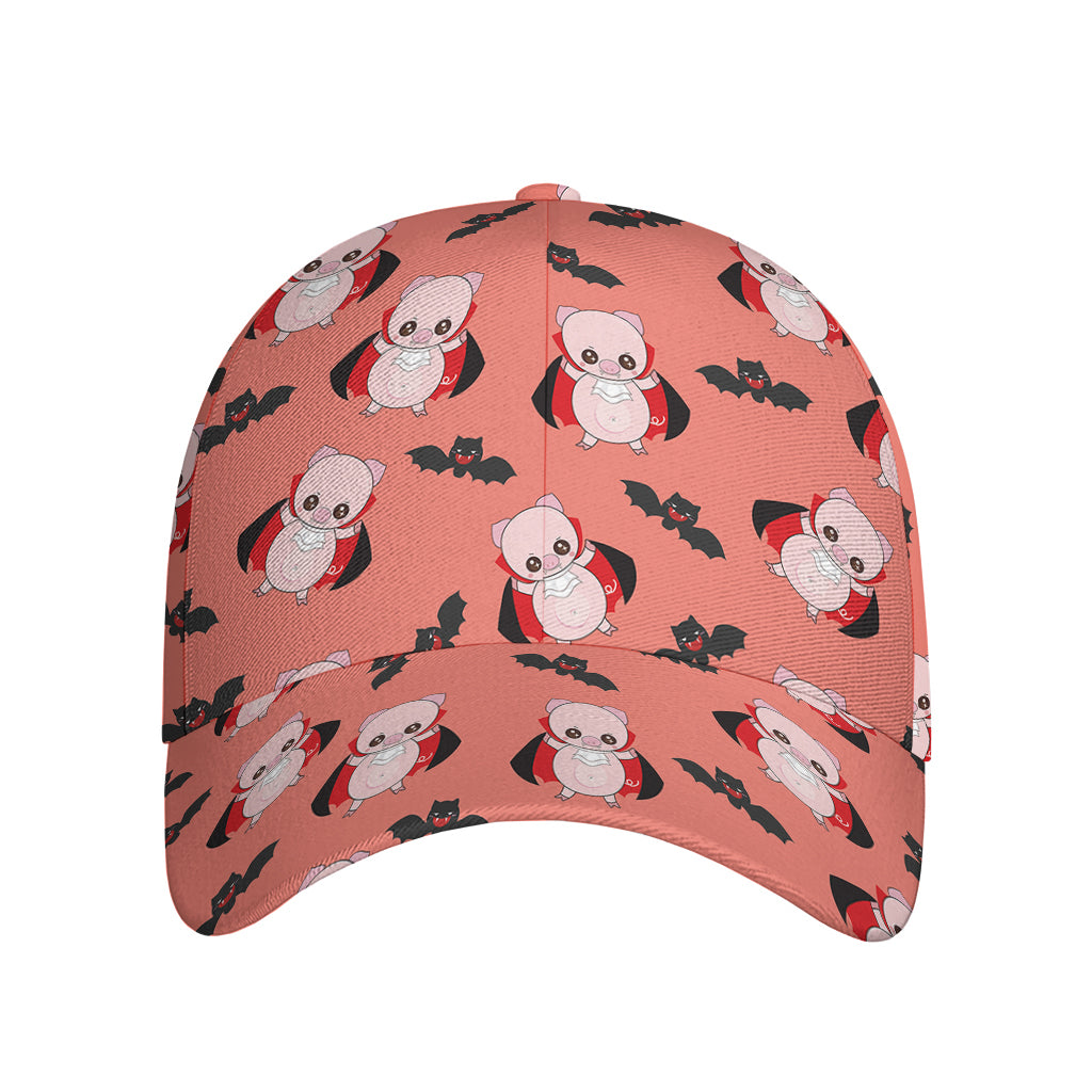 Dracula Pig Pattern Print Baseball Cap