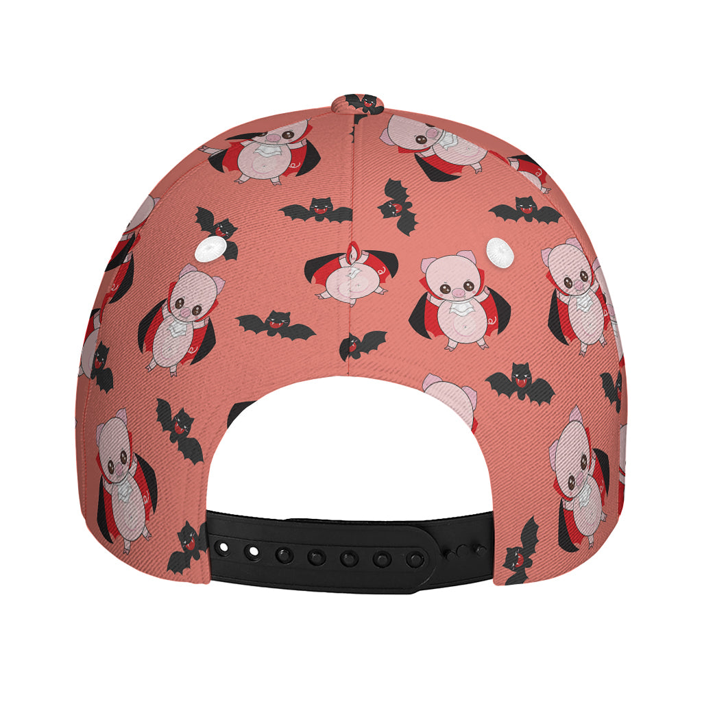 Dracula Pig Pattern Print Baseball Cap