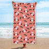 Dracula Pig Pattern Print Beach Towel