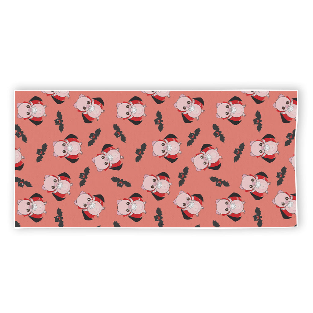 Dracula Pig Pattern Print Beach Towel