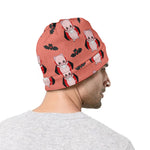 Dracula Pig Pattern Print Beanie