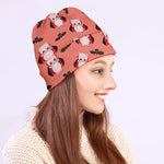 Dracula Pig Pattern Print Beanie