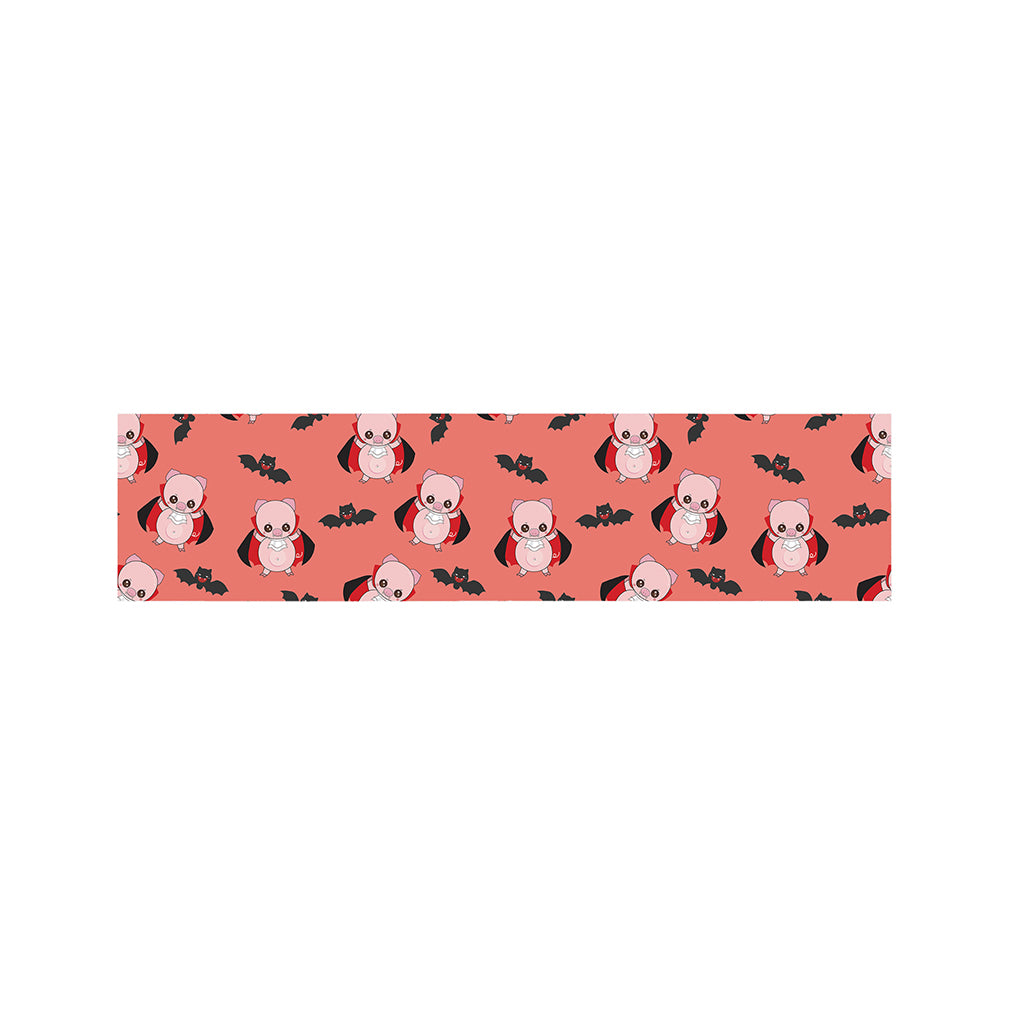 Dracula Pig Pattern Print Bed Runner