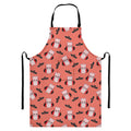 Dracula Pig Pattern Print Bib Apron With Pocket