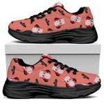 Dracula Pig Pattern Print Black Chunky Shoes