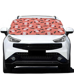 Dracula Pig Pattern Print Car Windshield Snow Cover