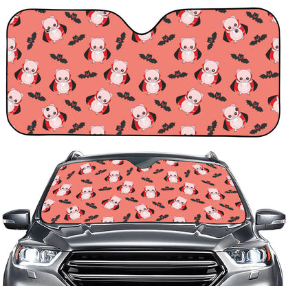 Dracula Pig Pattern Print Car Windshield Sun Shade
