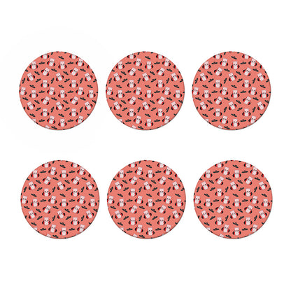Dracula Pig Pattern Print Coaster Set