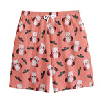 Dracula Pig Pattern Print Cotton Shorts