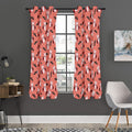 Dracula Pig Pattern Print Grommet Curtain Panels