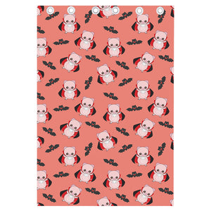 Dracula Pig Pattern Print Curtain