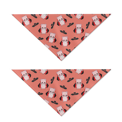 Dracula Pig Pattern Print Dog Bandana
