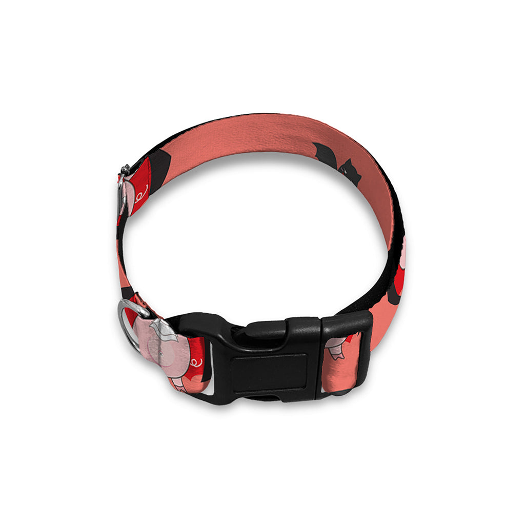 Dracula Pig Pattern Print Dog Collar