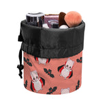 Dracula Pig Pattern Print Drawstring Makeup Bag