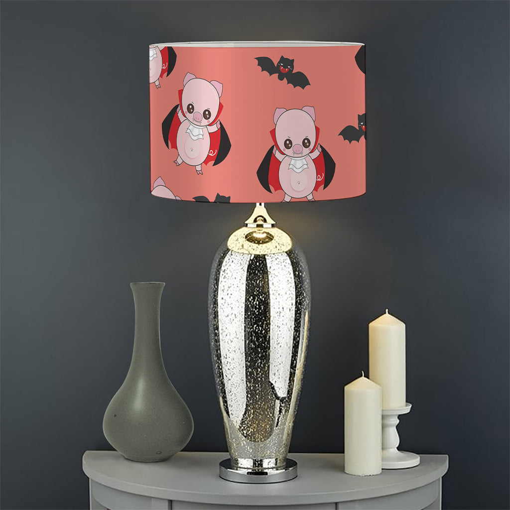 Dracula Pig Pattern Print Drum Lamp Shade