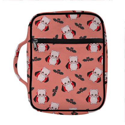 Dracula Pig Pattern Print Front Pocket Bible Bag